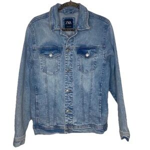 Zara Light Blue Denim Jean Jacket